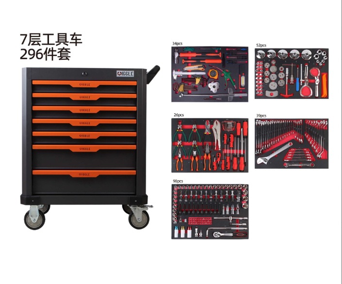 Carro de herramientas para automóviles, gabinete móvil, gabinete de herramientas pesadas, herramientas de manga, gabinete de piezas multicapa, juego completo de salón de belleza