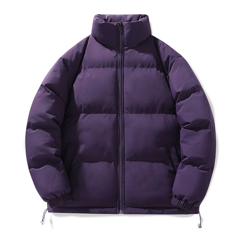 2024 abrigo acolchado de algodón grueso para hombres y mujeres del mismo estilo, casual juvenil, simple, suelto, cuello alto, chaqueta de algodón, chaqueta de moda al por mayor