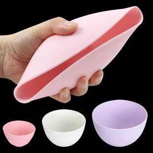 Beauty Mask Tool Imitation Silicone Bowl Mask Bowl Soft Plastic Bowl Large, Medium and Small Tpr Material Soft Glue Mask Bowl