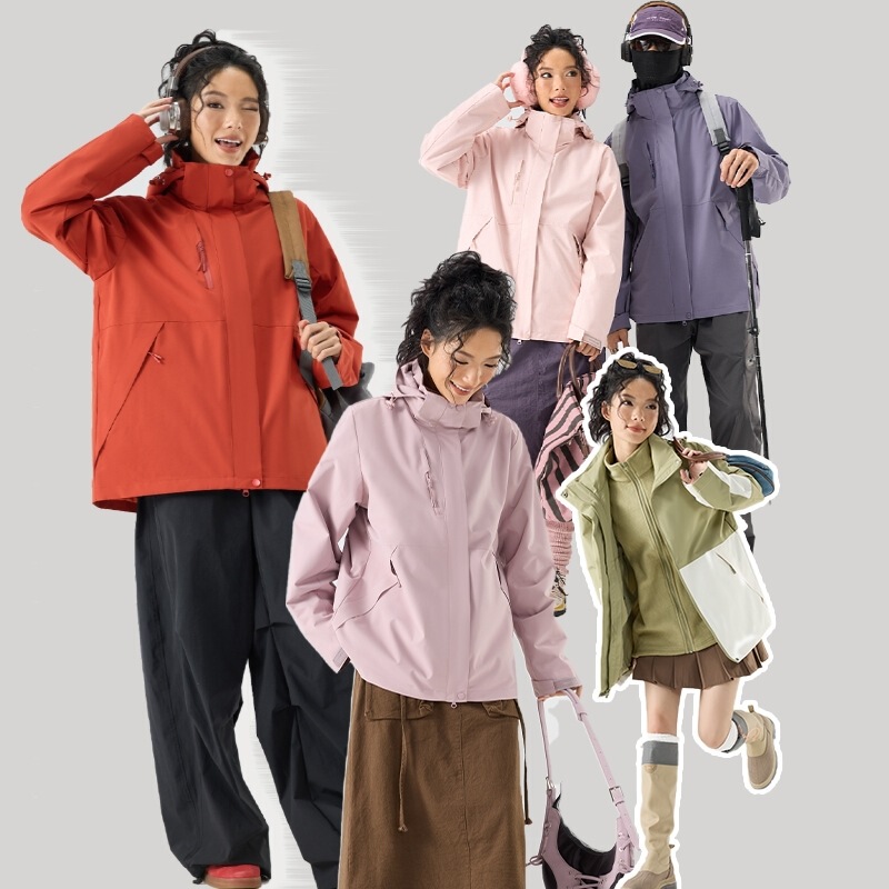 24 New Colors] Couple Style Winter Three-In-One Jacket Jacket Fashionable Sports and Leisure