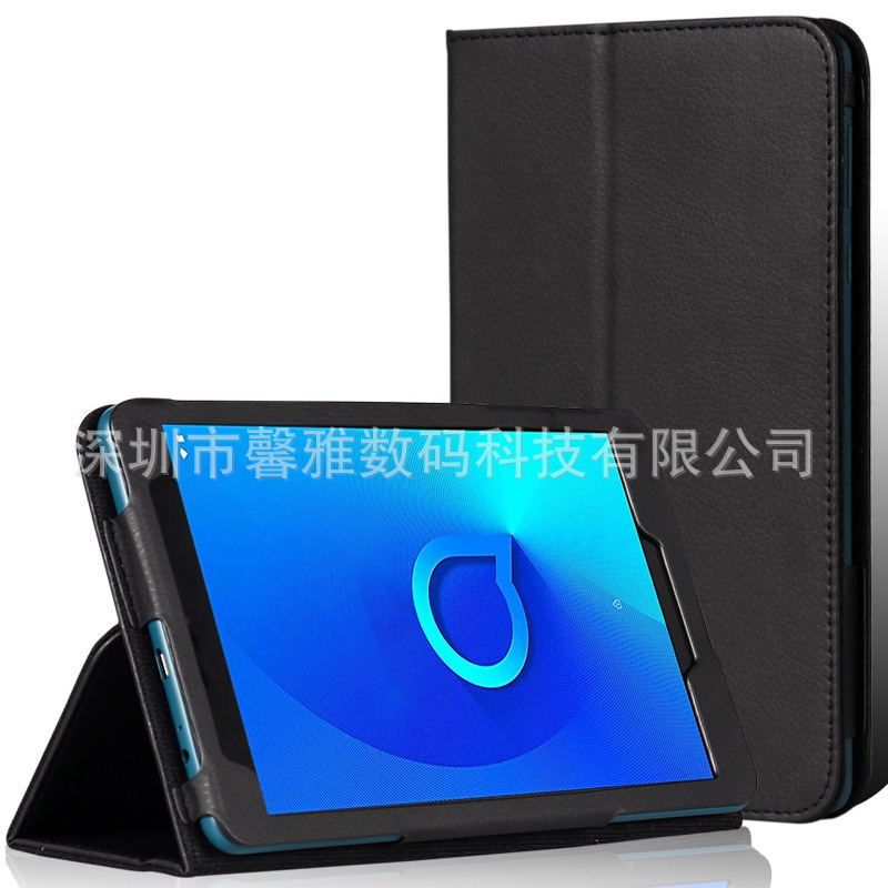 Alcatel 3T 8 2018 Flat Protective Case Alcatel Joy Tab 8.0 Leather Case 9027 Hand Holder PU