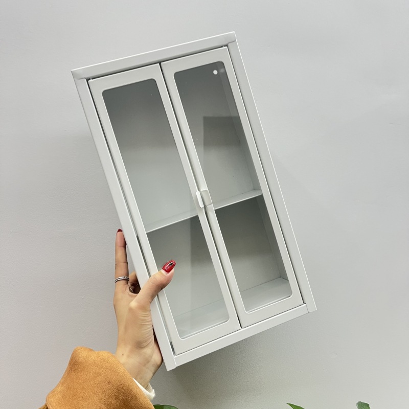 Mini archivador blanco perla (vidrio completo)