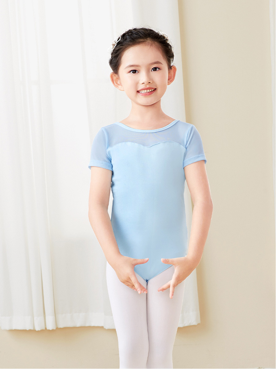 Ropa de baile para niños ropa de práctica de Ballet para niñas de manga corta 2023 nuevo mono Ropa de baile chino