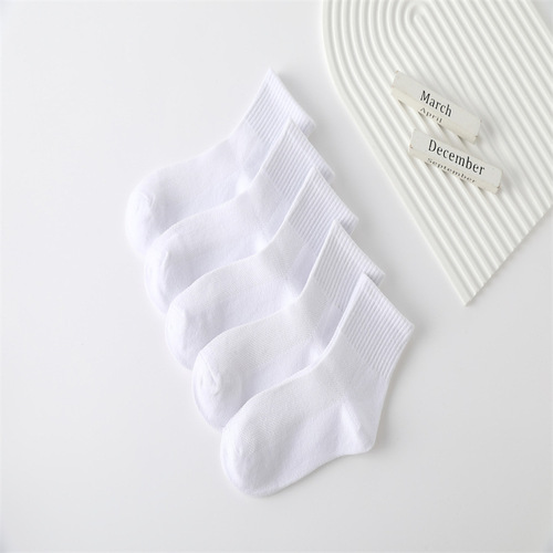 Autumn and winter cotton children's socks student sports white socks children's socks brand white socks wholesale