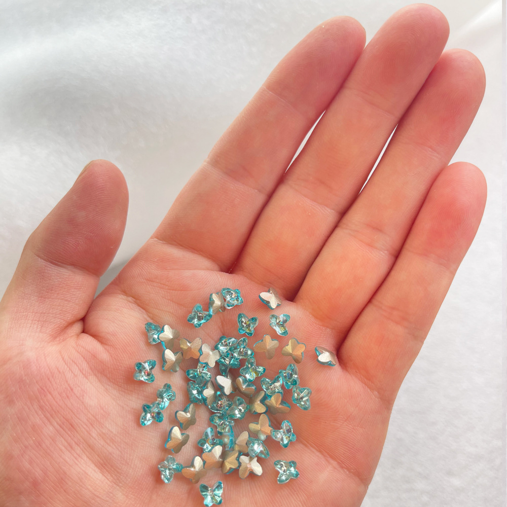 C- 108-5mm 뾰족한 바닥 호수 블루 나비