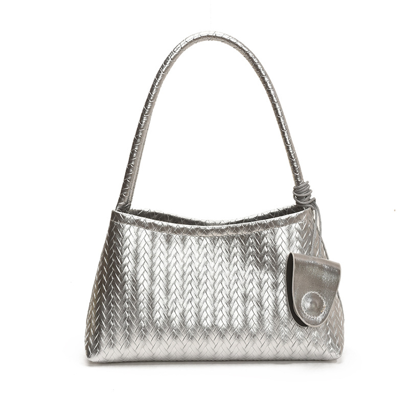 2025 New French Niche Elegant Women's Handbag Luxury Minimalist Shoulder Bag Underarm Baguette Bag - Thumbnail 5