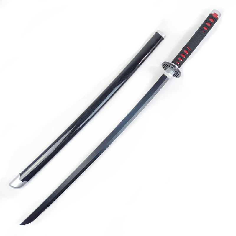 Cuchillo de la rueda del sol de carbón de Jiro Sanyi aleación de samurai cuchillo de Judo Cos armas de metal sin hoja abierta