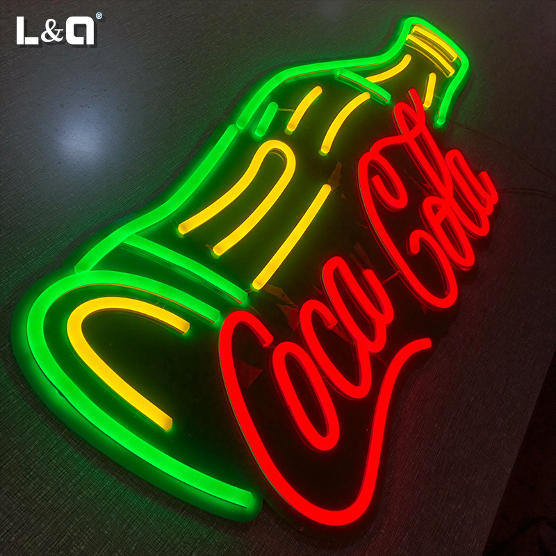 蓝旗 led彩色底板霓虹灯ins风网红氛围灯12v定 制广告牌个性招牌