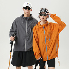 サンシェードアイスシルク日焼け止め服 upf50 + 通気性、軽量、抗 UV フード付き日焼け止め服屋外釣り肌服
