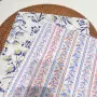 碎花条纹手工粉色面料