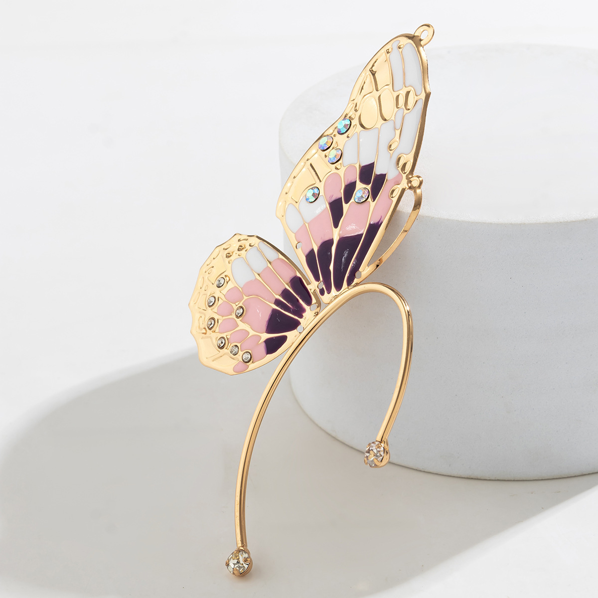 1 Piece Elegant Sweet Butterfly Plating Iron Rhinestones Ear Cuffs display picture 36