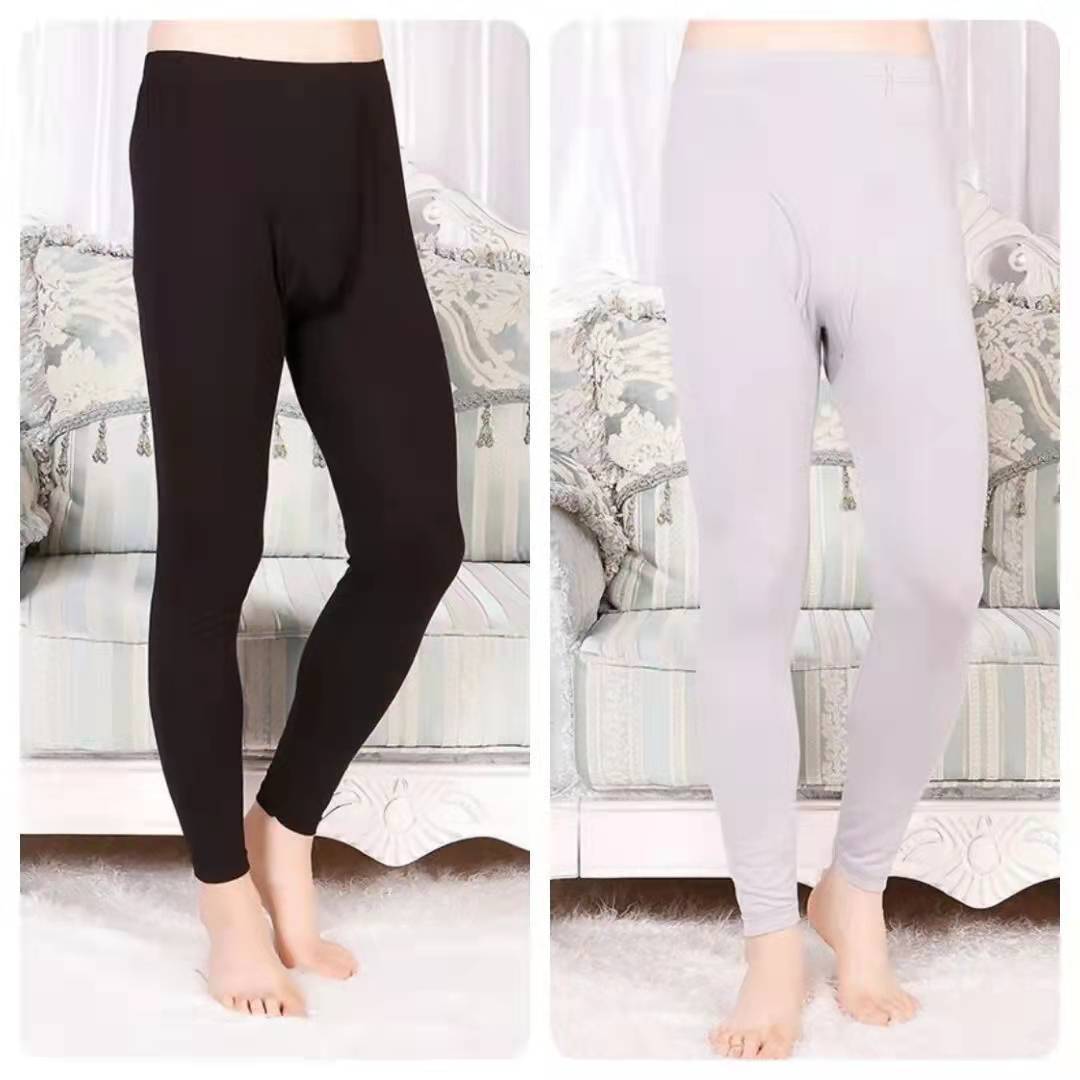 Cross-border men's modal thin thermal underwear, summer ultra-thin air-conditioned pants, middle-aged and elderly plus size thermal underwear, loose fit.