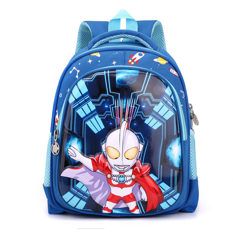 Mochila de dibujos animados lindo Spider-Man nueva moda 6 Kindergarten schoolbag Boy 3-4-5 años de edad los niños pequeños dinosaurio de clase media