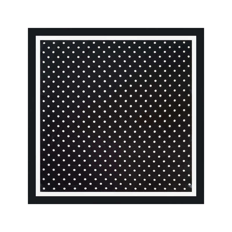 Women's Polka Dot Printed Imitation Silk Scarf 90 Cm Large Square Satin Headscarf_voghion.com