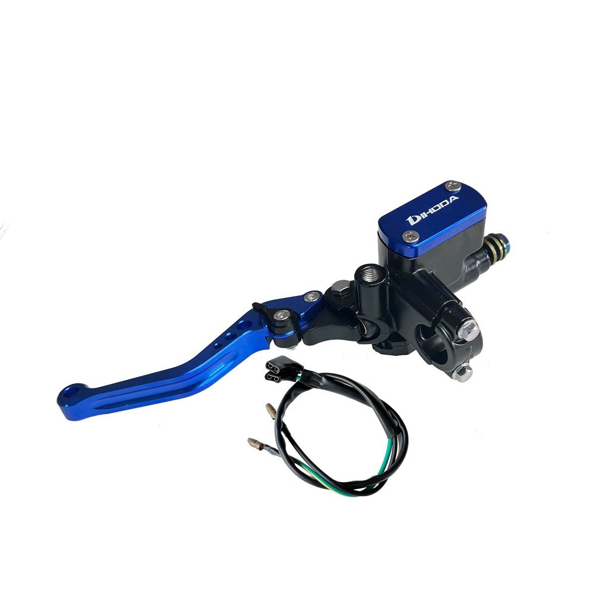 Universal modified hydraulic brake master cylinder for motorcycles and electric bikes with six-speed adjustable handle and power-off switch