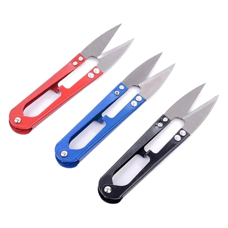 Tijeras de bordado en forma de U Tijeras pequeñas en forma de V para el hogar Cabeza de corte de hilo Mini ropa de costura Tijeras de punto de cruz al por mayor