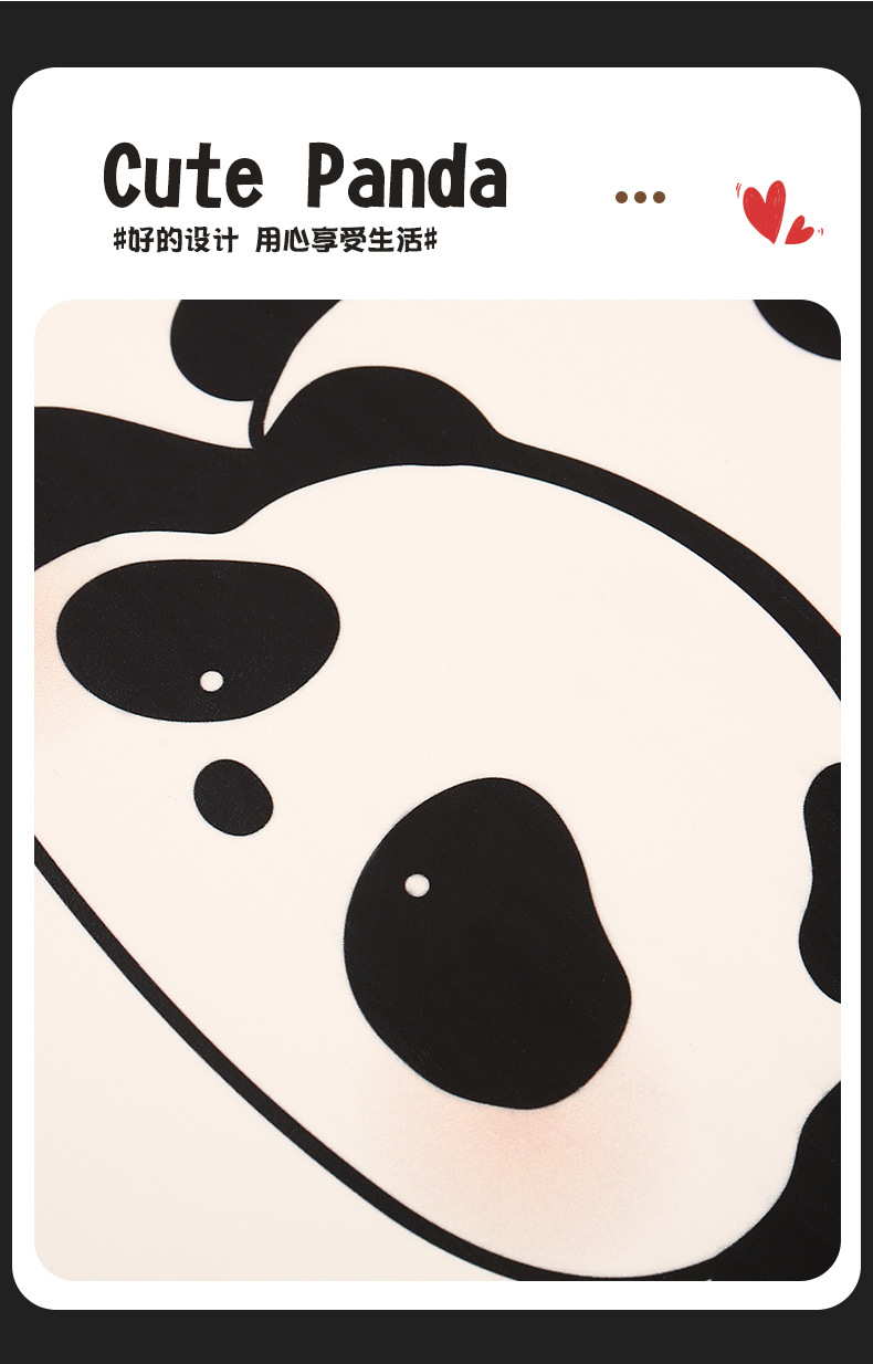 Cute Panda Short Seat Back Anti-kick Cushion for Car Seat Back Anti-fouling Cushion Suspended Seat Anti-rub Cushion