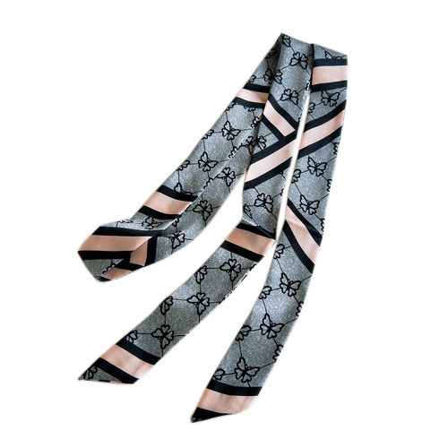 2 meters small silk scarf for women spring and autumn Korean thin long scarf scarf belt streamer bag decoration ins ribbon