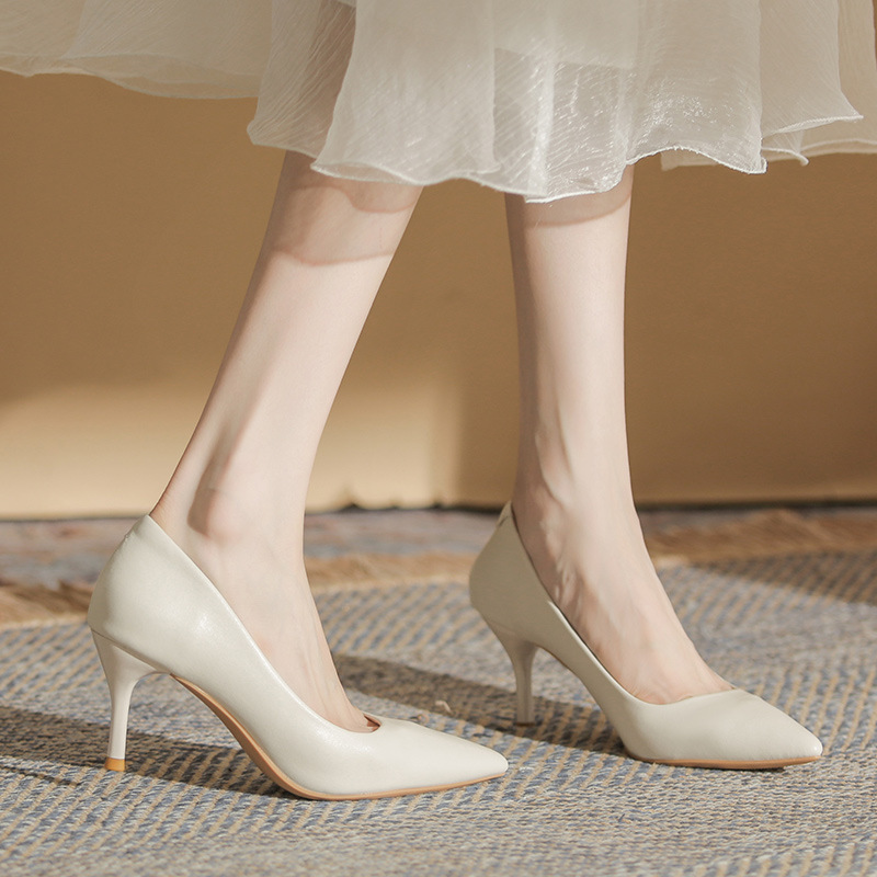 555-8 Pointed-Toe High-Heeled Shoes for Women 2026 Early Spring White Thin-Heeled Shoes Comfortable and Gentle Soft-Soled Shoes That Won'T Tire Your Feet 555-8 Pointed-Toe High-Heeled Shoes for Women 2026 Early Spring White Thin-Heeled Shoes Comfortable and Gentle Soft-Soled Shoes That Won'T Tire Your Feet