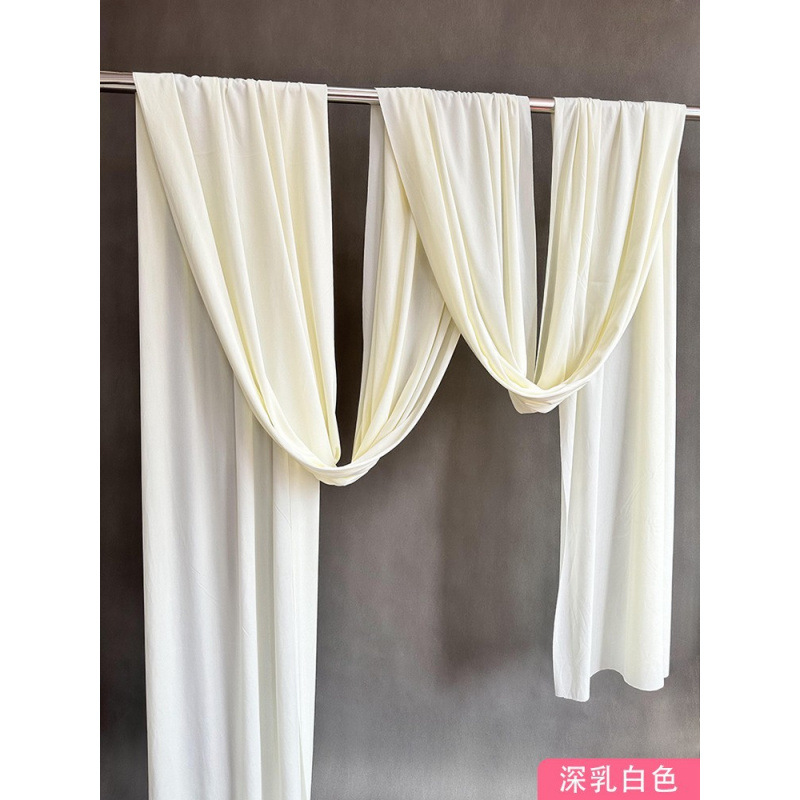 Techo de la boda cortina de seda de leche tela elástica decoración azul cortina de fondo de la sala de bodas coreana