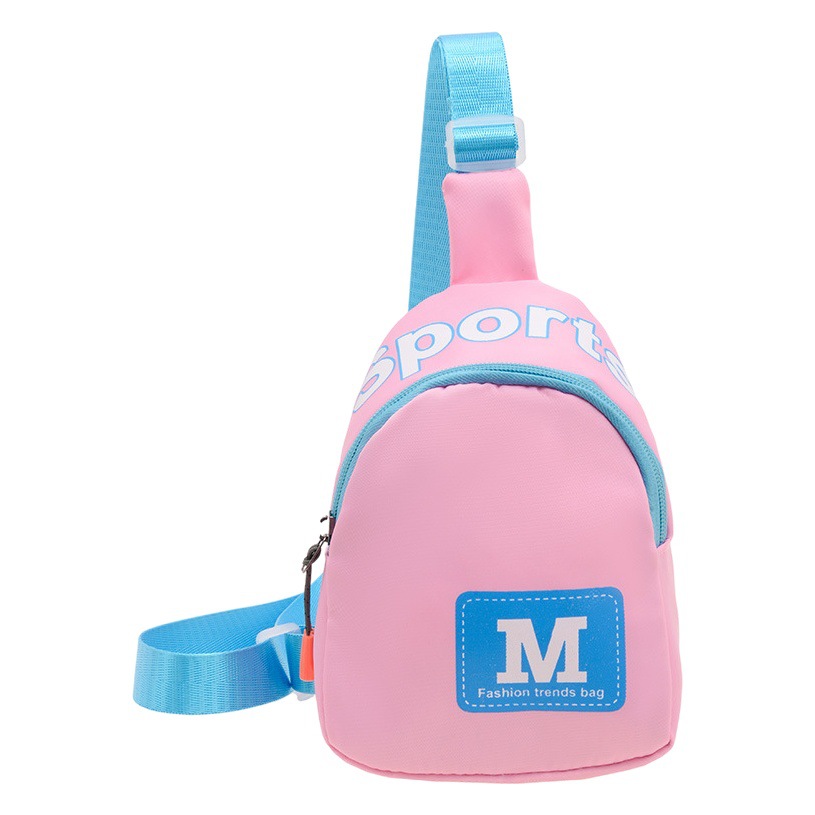 2023 Fashion Small Chest Bag Trendy Cool Boy Letter Shoulder Bag Personalized Baby Coin Purse Kids Outgoing Crossbody Bag