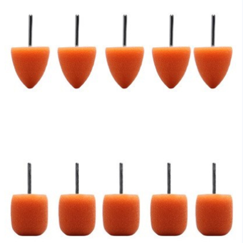 Cubo de la rueda de coche cónico pulido esponja tornillo cabeza de pulido anillo de acero puerta manija detalles con mango pulido disco belleza