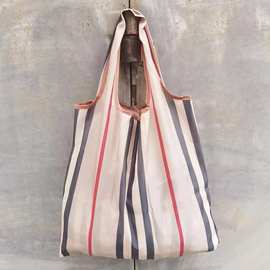 出口韩国格子超市收纳包中号购物袋环保袋手提买菜包牛津布袋