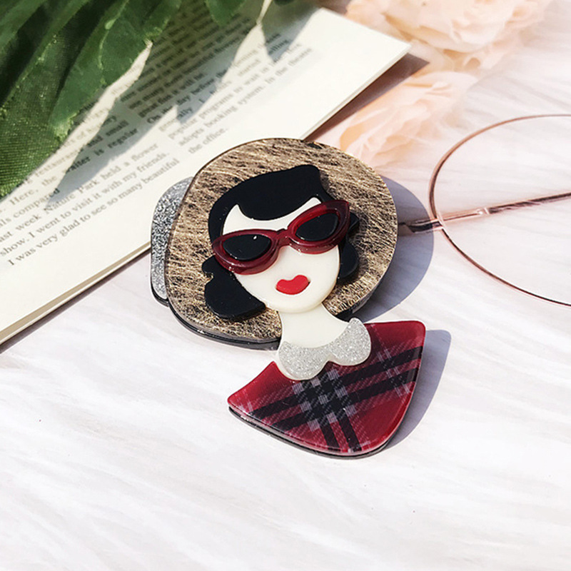 Elegant Classic Style Cartoon Arylic Women's Brooches display picture 3