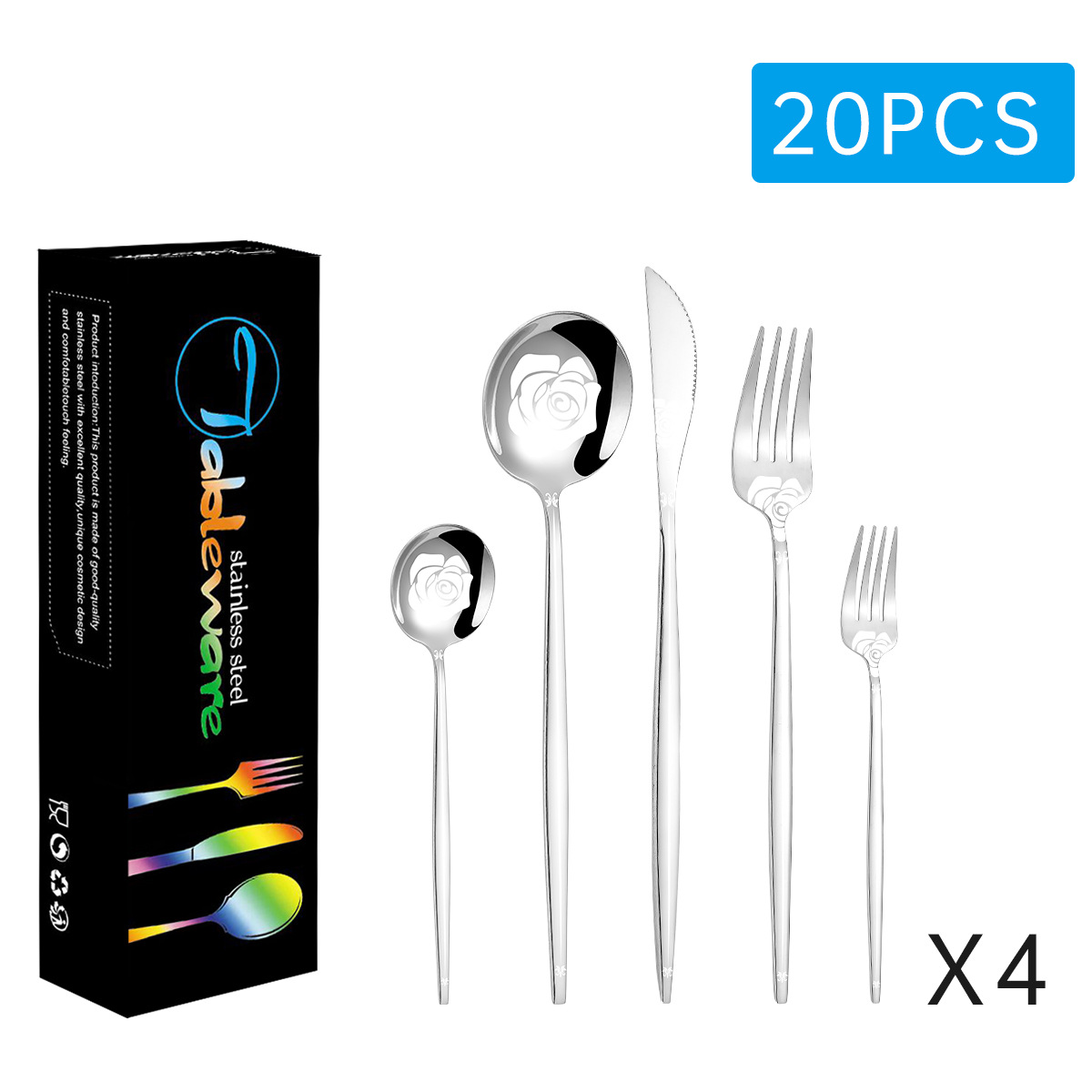 세트 20 개 실버 (검은 치약 상자)