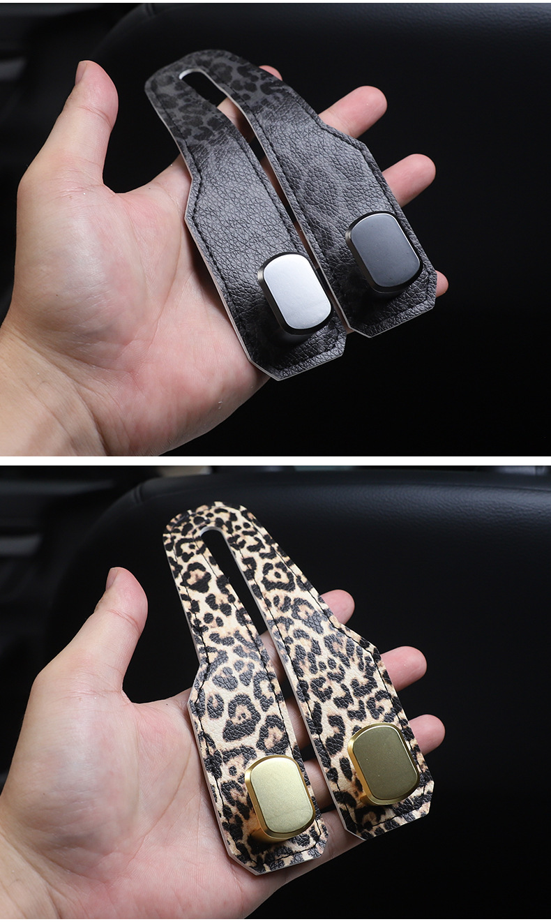 Car-mounted hook for the rear of the car, for the back of the front passenger seat, for storing backpacks and bags in the car