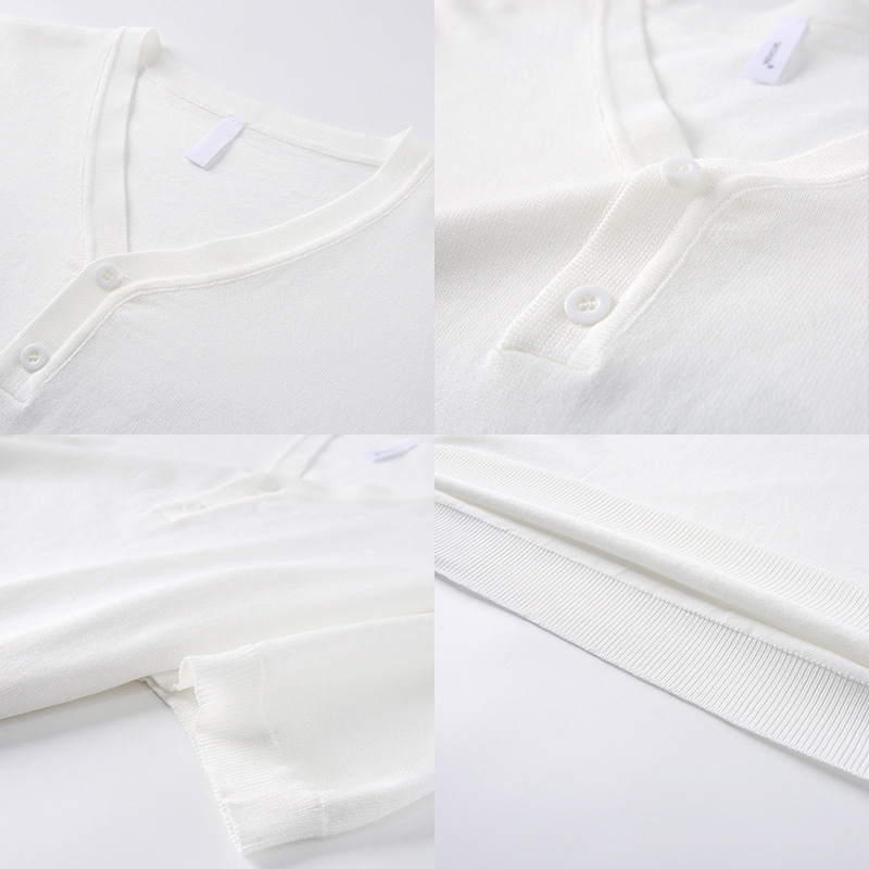 V-collar Henry camiseta de manga corta camiseta de hombre botones viejos negocios delgado hielo verano fábrica transfronteriza al por mayor