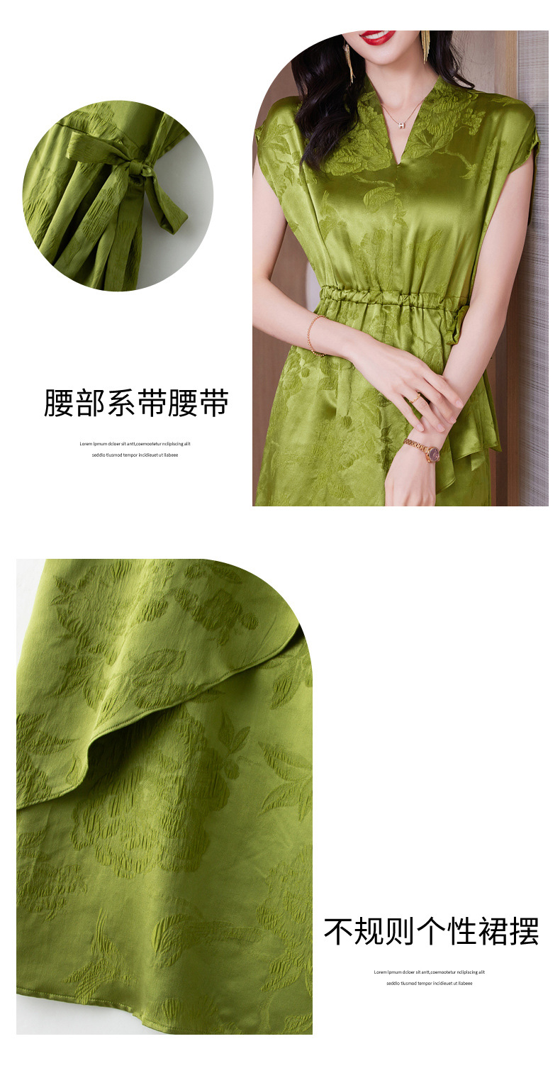 B5071 3190K VÁY ĐẦM LIỀN THÂN NỮ HANTDC MÙA HÈ CỔ CHỮ V THỜI TRANG NỮ LỤA TƠ TẰM G06 SẢN PHẨM MỚI
