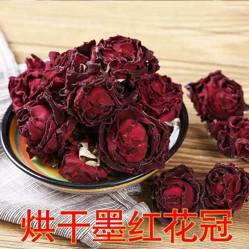 2025新货云南基地直发冻干墨红玫瑰花干大朵重瓣花青素养生花果茶|undefined