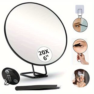 6 -inch 30 times magnifying makeup mirror 10 times 20 times 360 -degree bracket Make -up mirror Holding 30 times magnifying the makeup mirror