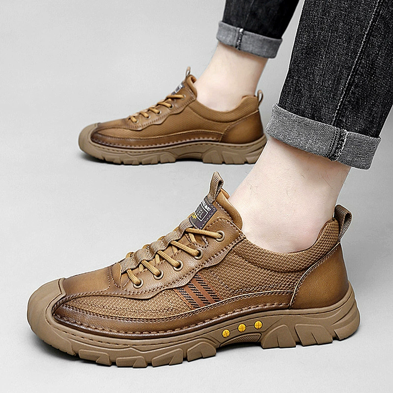 Мужская обувь весна лето новая ретро открытая повседневная обувь мужская сетка дышащая обувь