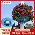 朗汀灯杆花柱塑料花盆容器半圆组合悬挂式花盆垂直绿化绿植种植盒