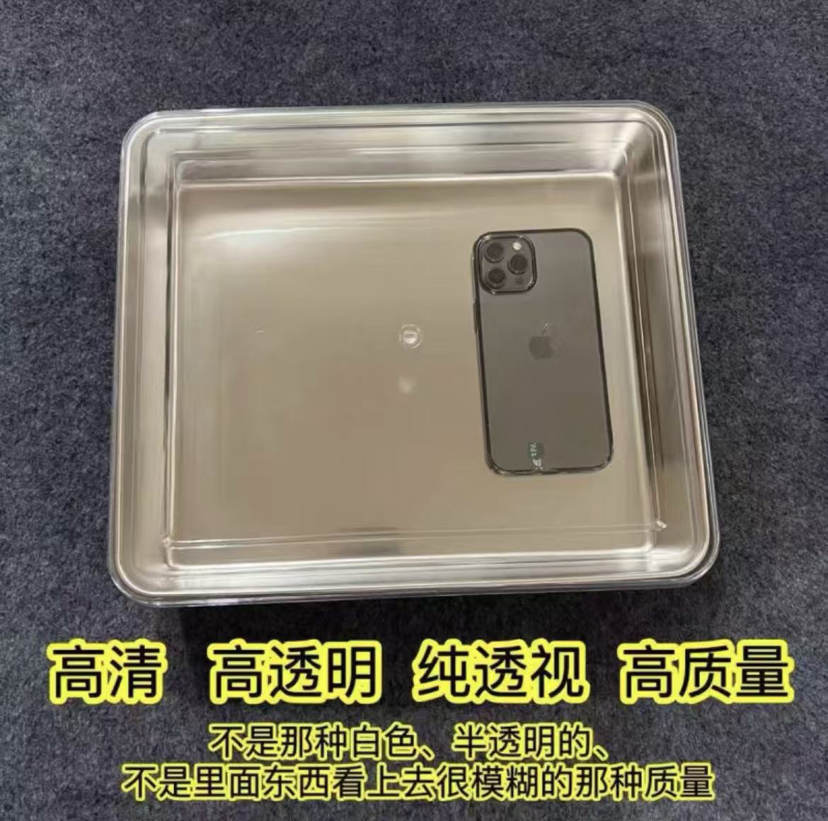 Cubierta de acero inoxidable tiramisu cubierta de hielo cubierta de plástico cubierta de caja de preservación de alimentos cubierta de sushi cubierta de hierro de alta transparencia