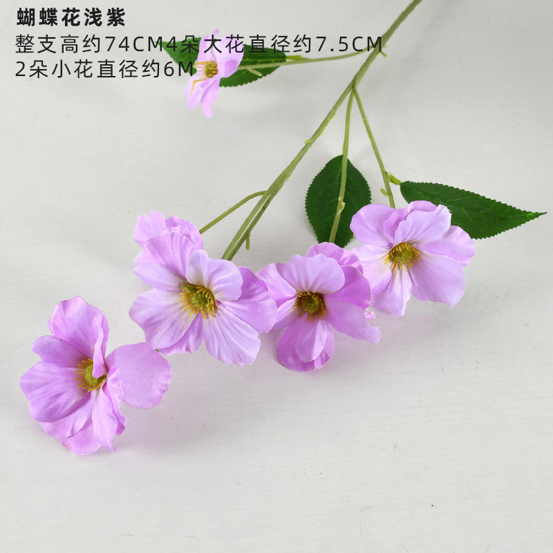 Flores artificiales moradas para bodas, estilo Monet, arreglos florales para el suelo del salón de bodas, flores de seda morado claro.