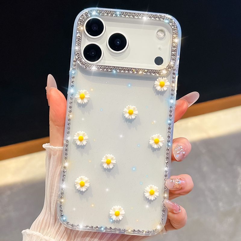 奢华闪钻小邹菊适用iPhone17Promax苹果16闪粉15全包14手机壳跨境|undefined