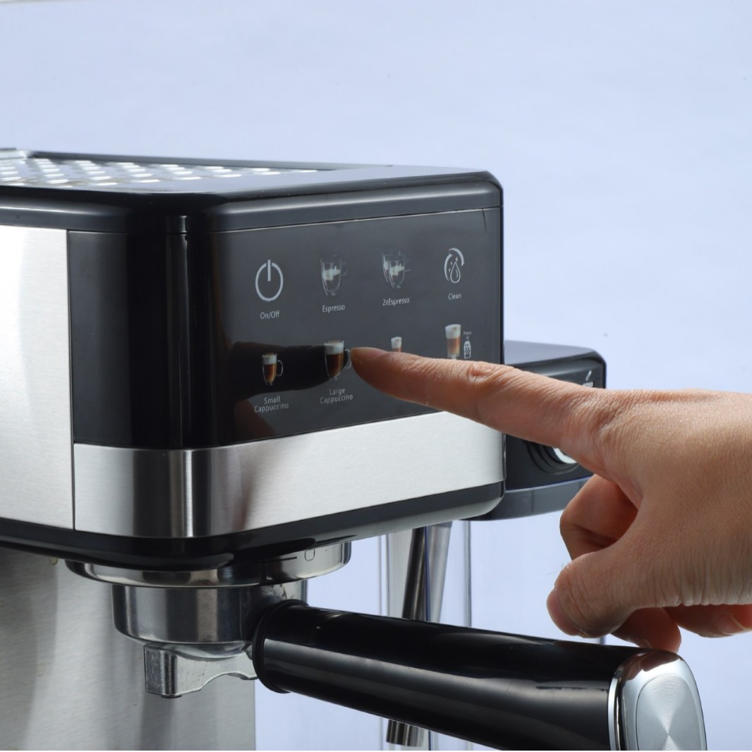 La fábrica produce cafeteras, extracción y concentración semiautomática a alta presión, para obtener muestras, etiquetas de enchufe de logotipo personalizadas.