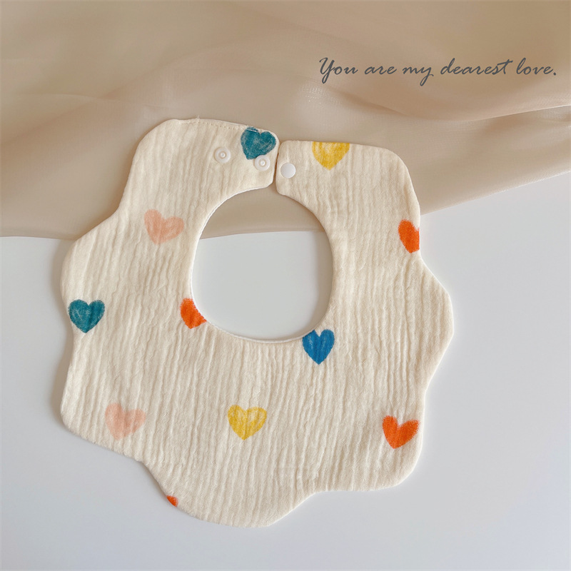 Babero de bebé de gasa de algodón babero del bebé impermeable escupir leche recién nacido babero ins primavera y verano