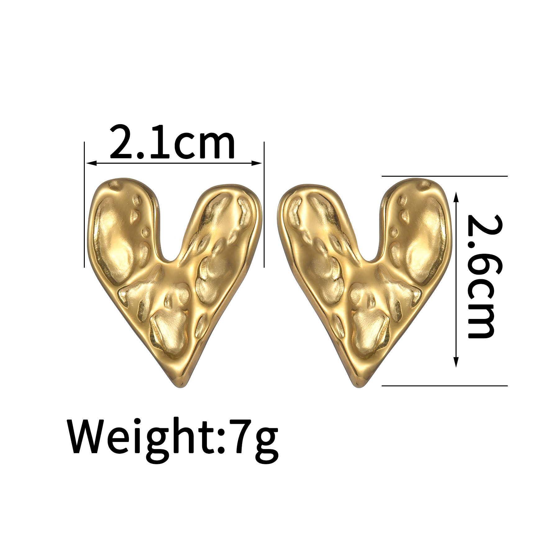 9g Weight PVD Coated Gold Plating Process 201 Stainless Steel Ear Needle Material 18K Real Gold Plated Plating Material Stone-Free Inlay Material Drop Earrings, Ear Studs Classification 1 Pair Quantity Daily Occasion 201 Stainless Steel Material Heart Shape Pattern Women's Gender Retro, IG Style Style Mixed Metal, Plating Craft 1 Pair IG Style Retro Heart Shape Mixed Metal Plating 304 Stainless Steel Drop Earrings Ear Studs 20