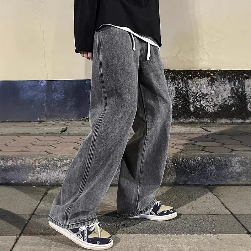 Designer Jeans for Men 2026 New Style Straight Loose American High Street Pants Spring and Autumn Trendy Brand Oversize Designer Jeans for Men 2026 New Style Straight Loose American High Street Pants Spring and Autumn Trendy Brand Oversize