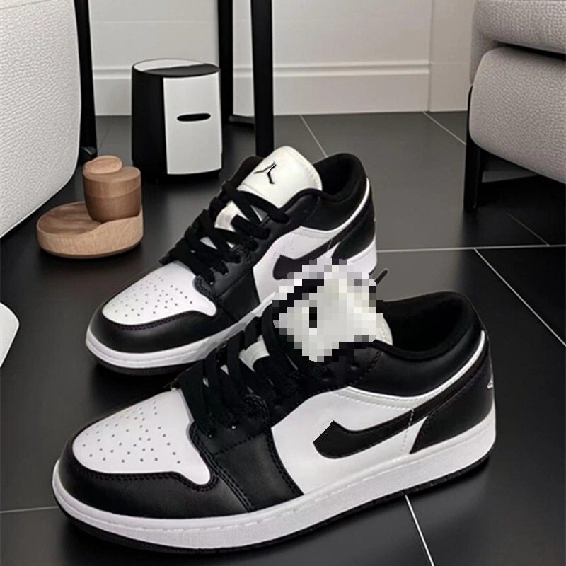 Putian Shoes 2025 New Aj1 Low-Top Black and White Panda Men's and Women's Shoes Men's Shoes Women's Shoes Summer Sneakers Shoes Casual