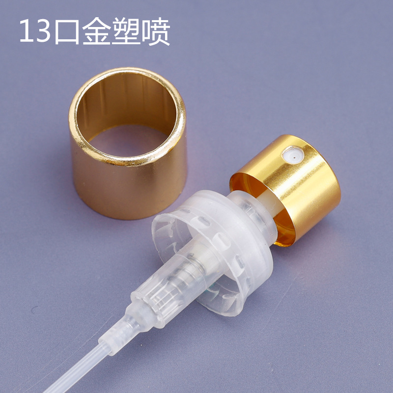 En stock 15-boca boquilla cosmética perfume pulverización fina oro plata negro 13-boca máquina de sellado de la boquilla de bayoneta