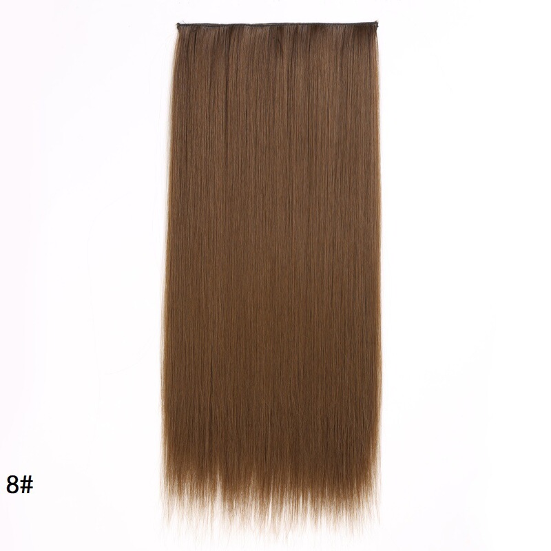 ヨーロッパとアメリカの女性用ウィッグ、ロングストレートヘアエクステ、ワンピース5クリップウィッグ、クリップヘア、化学繊維ヘアカーテン、工場直販|undefined