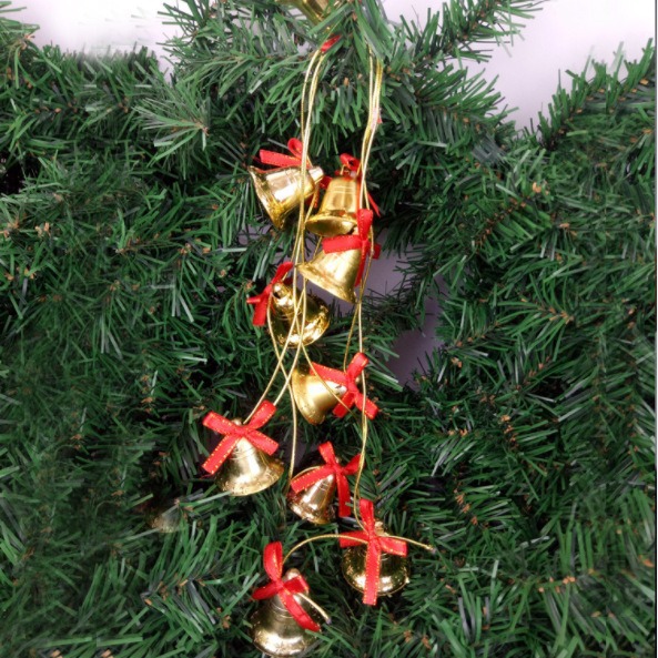 Cadena de campanas navideñas de 1,7 metros, decoraciones navideñas, arreglos de accesorios navideños, campanas para árboles de Navidad.