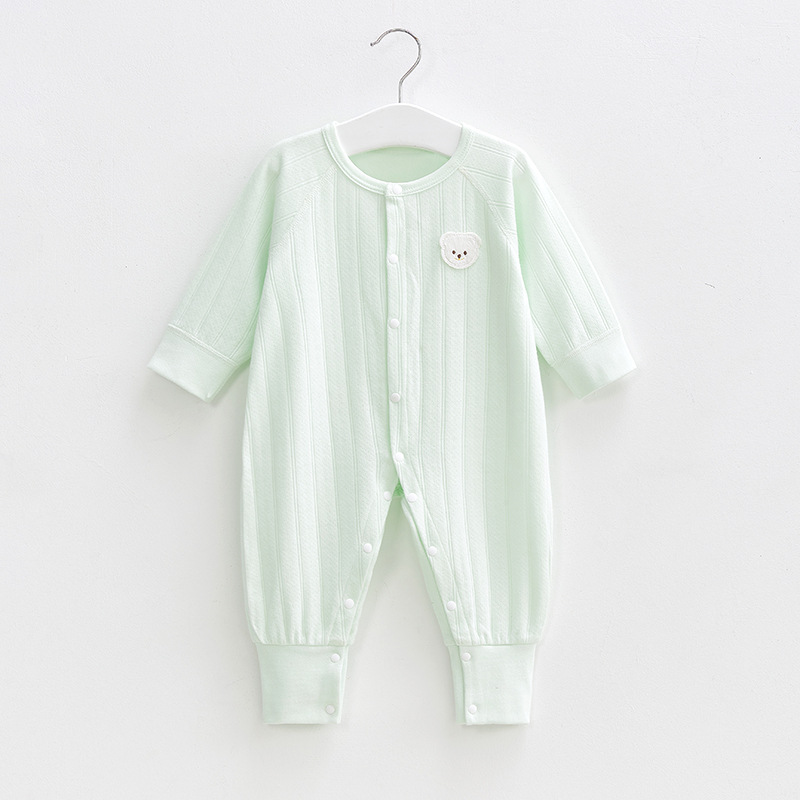 Ropa de bebé recién nacido para primavera y otoño, pelele fino de manga larga de algodón puro para bebés, mono unisex para bebés.