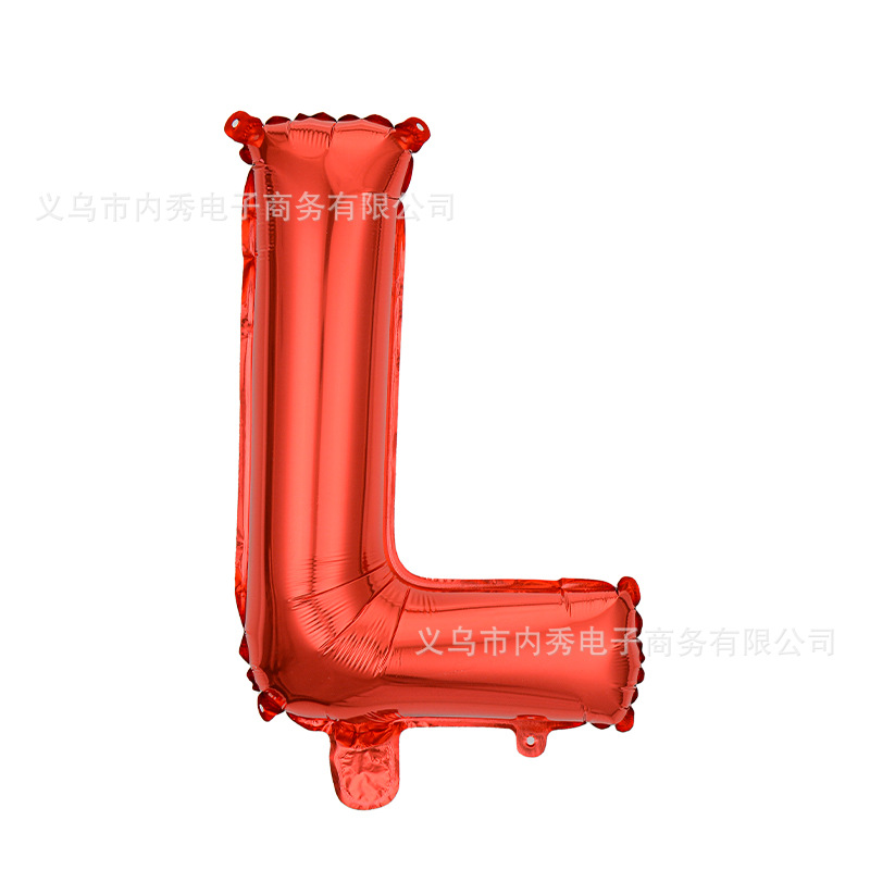Estilo americano Delgado 16 pulgadas inglés carta globo pequeño tamaño A- Z cumpleaños boda habitación decoración aluminio película globo al por mayor