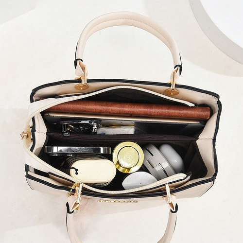 Women's Crossbody Single Shoulder Bag Simple Handbag Bag Middle-Aged Mother Bag PU Leather Square Bag Wholesale Chain Bag